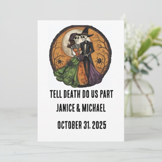 Halloween Wedding Save the Date (Staand voorkant)