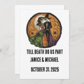 Halloween Wedding Save the Date (Voorkant / Achterkant)