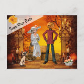 Halloween Wedding Save the Date Aankondigingskaart (Voorkant)