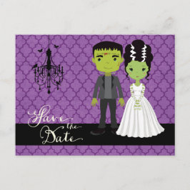 Halloween Wedding Save the Date Aankondigingskaart