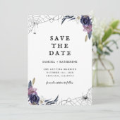 Halloween Wedding Save The Date Kaart (Staand voorkant)