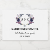 Halloween Wedding Sparkling Wijnetiket (Enkel label)