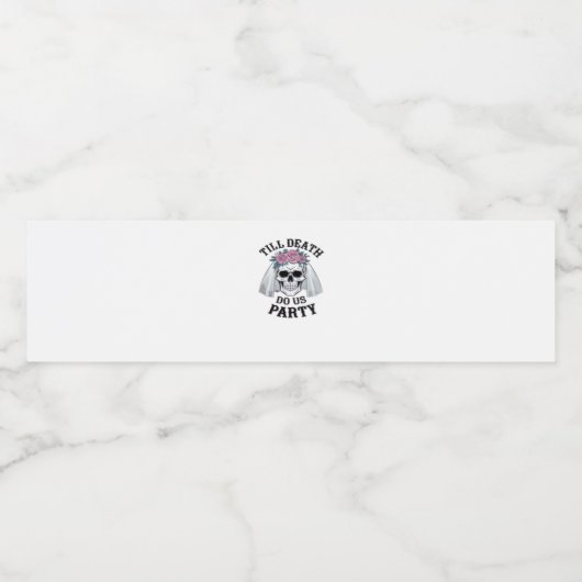 Halloween Wedding Spooky - Till Death Do Us Party Waterfles Etiket (Enkel label)