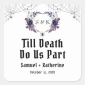 Halloween Wedding Vierkante Sticker (Voorkant)