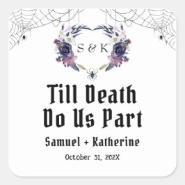 Halloween Wedding Vierkante Sticker