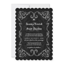 Halloween Wedding Zwart Wit Gothic GESTREEPT TERUG