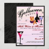 Halloween Weenies & Martinis Griezelnacht voor spo Kaart (Voorkant / Achterkant)