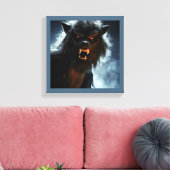 Halloween - Weerwolf 1 Canvas Afdruk (Insitu (Woonkamer))