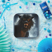 Halloween - Weerwolf 1 Papieren Bordje (Feest)