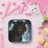 Halloween - Weerwolf 1 Papieren Bordje (Feest)