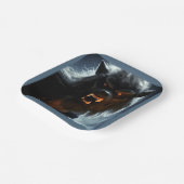 Halloween - Weerwolf 1 Papieren Bordje (Gebogen)