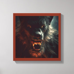 Halloween - Weerwolf 3 Canvas Afdruk