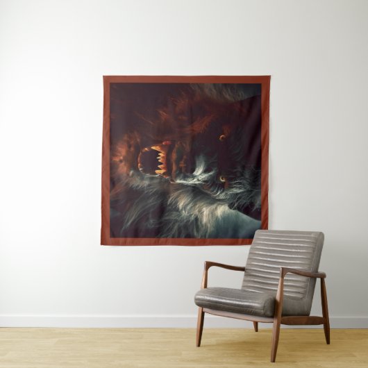 Halloween - Weerwolf 3 Wandkleed (In Situ (horizontaal))