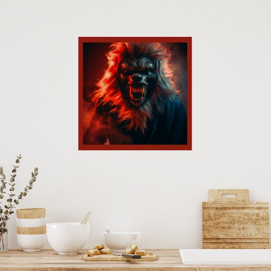 Halloween - Weerwolf 4 Poster (Keuken)