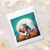 Halloween weerwolf en pompoenen bedankzakje (Geknipt)