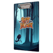 Halloween weerwolf en pompoenen klembord (Links)