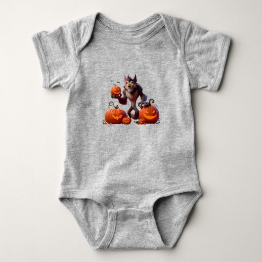 Halloween weerwolf en pompoenen romper (Voorkant)