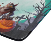 Halloween weerwolf en pompoenen snijplank (Hoek)