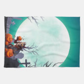 Halloween weerwolf en pompoenen theedoek (Horizontaal)