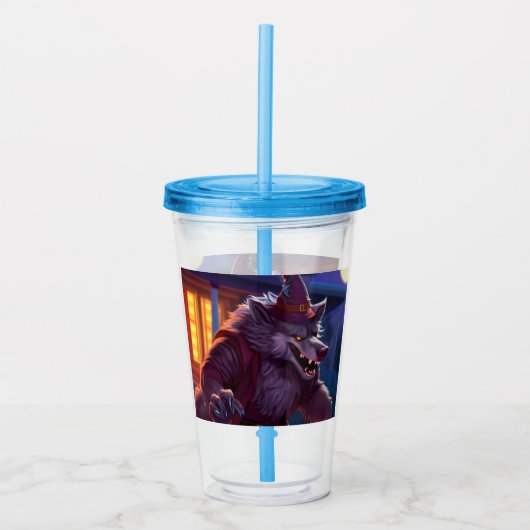 Halloween/Weerwolf/herfst/herfst Acryl Tumbler Drinkbeker (Voorkant)