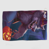 Halloween/weerwolf/herfst/herfst Golfhanddoek (Horizontaal)