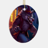 Halloween/weerwolf/herfst/herfst Keramisch Ornament (Rechts)