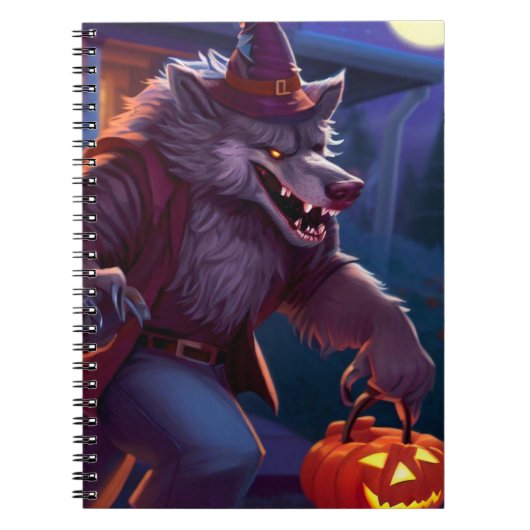 Halloween/weerwolf/herfst/herfst Notitieboek (Voorkant)