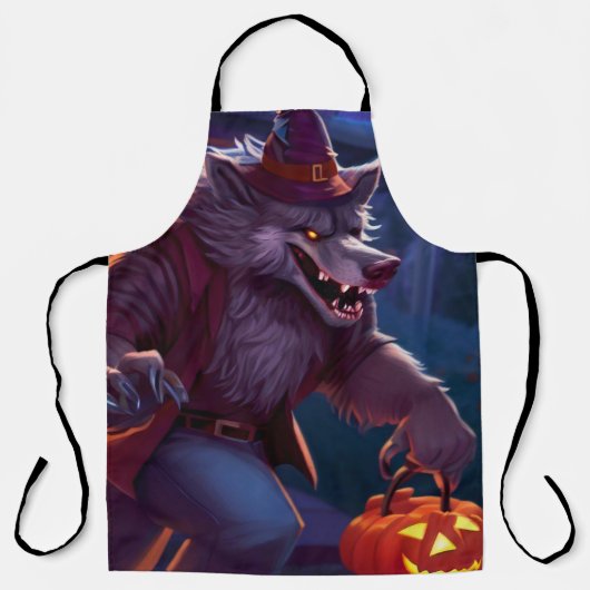 Halloween/weerwolf/herfst/herfst Schort (Voorkant)