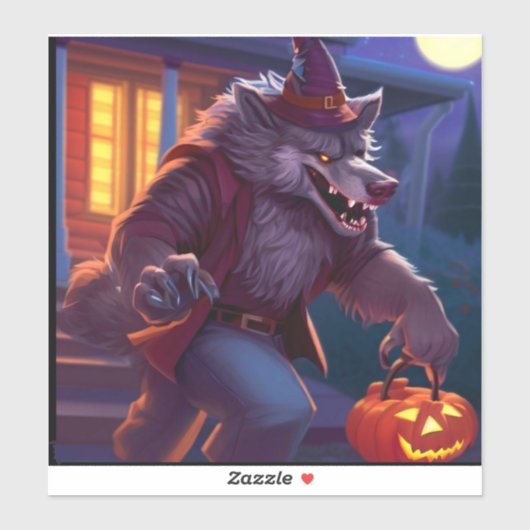 Halloween/weerwolf/herfst/herfst Sticker (Vel)