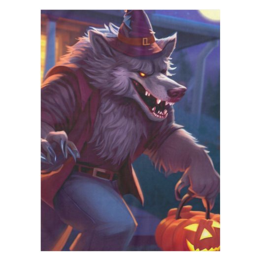 Halloween/weerwolf/herfst/herfst Tafelkleed (Voorkant)