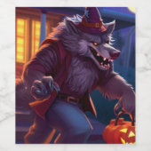 Halloween/weerwolf/herfst/herfst Wijn Etiket (Enkel label)