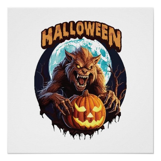 Halloween Weerwolf Perfect Poster (Voorkant)