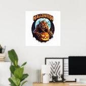 Halloween Weerwolf Poster (Thuiskantoor)
