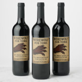 Halloween Weerwolf Vacht Tonic Potie Wijn Label Etiket (Flessen)