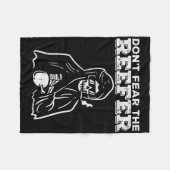 Halloween wees niet bang Reefer Grim Reaper Grappi Fleece Deken (Voorkant (Horizontaal))