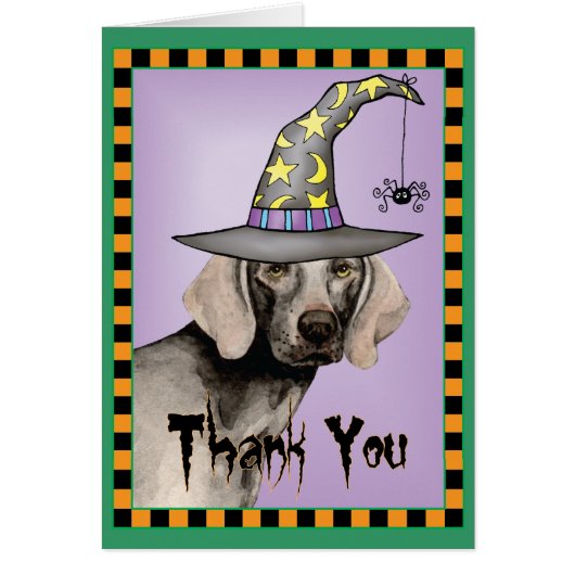 Halloween Weimaraner Hartelijk dank (Voorkant)