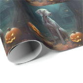 Halloween Weimaraner met pompoenen eng Cadeaupapier (Rol Hoek)