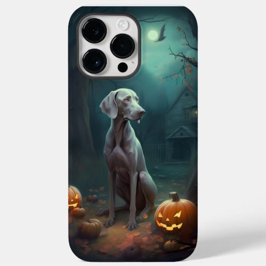 Halloween Weimaraner met pompoenen eng Case-Mate iPhone Case (Achterkant)