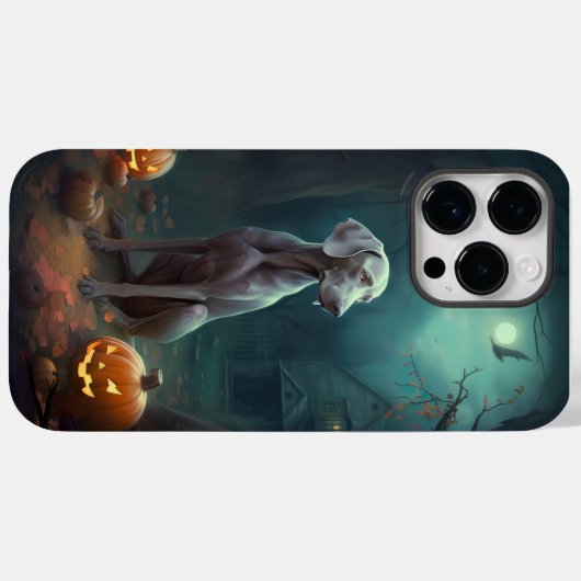Halloween Weimaraner met pompoenen eng Case-Mate iPhone Case (Achterkant (horizontaal))