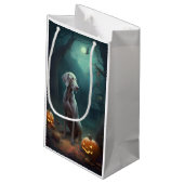 Halloween Weimaraner met pompoenen eng Klein Cadeauzakje (Achterkant Gekanteld)