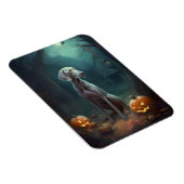 Halloween Weimaraner met pompoenen eng Magneet (Rechterzijde)