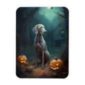 Halloween Weimaraner met pompoenen eng Magneet (Verticaal)