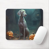 Halloween Weimaraner met pompoenen eng Muismat (Met muis)