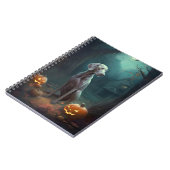 Halloween Weimaraner met pompoenen eng Notitieboek (Linkerzijde)