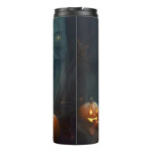 Halloween Weimaraner met pompoenen eng Thermosbeker (Achterkant)