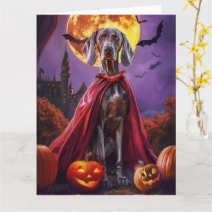 Halloween Weimaraner Vampire Pumpkins eng Kaart