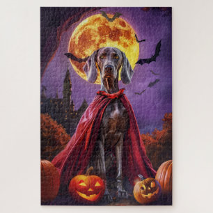 Halloween Weimaraner Vampire Pumpkins eng Legpuzzel