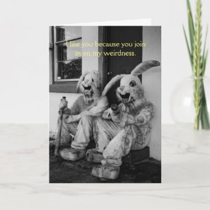 Halloween - Weird Creepy Rabbits Kaart