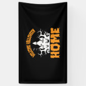 Halloween Welcome Halloween Home Birthday Spandoek (Verticaal)