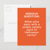 Halloween: Welke paren met wijn en Snoep? Briefkaart (Voorkant / Achterkant)